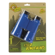 Blue binoculars in packing.