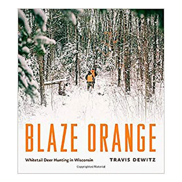 Blaze Orange book cover featuring two hunters walking through winter woods in orange jackets