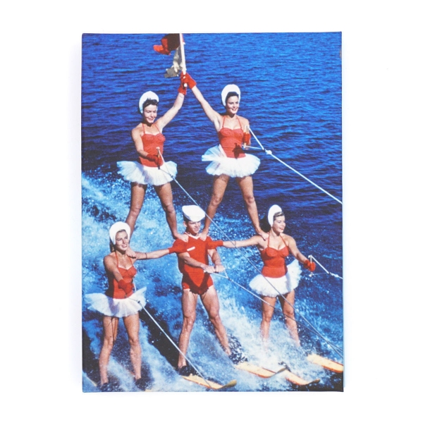 H.H. Bennett Water Ski Pyramid Journal With photograph of men and women skiing in red with pyramid formation