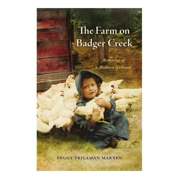 The Farm on Badger Creek book cover featuring young girl holding a children on farm